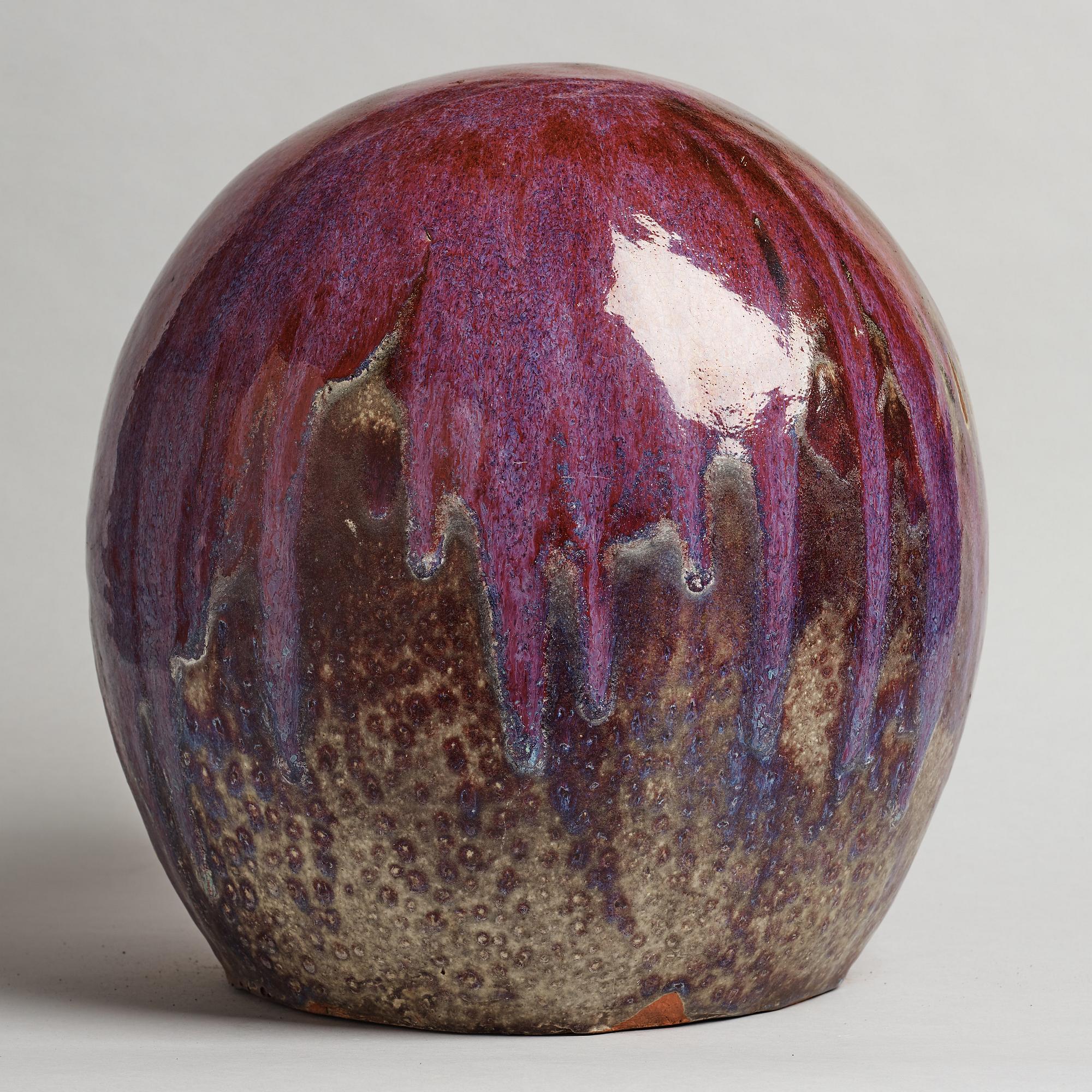 ULLA & GUSTAV KRAITZ, a stoneware "Sphere" sculpture, Fogdarp, Förslöv, Sweden.