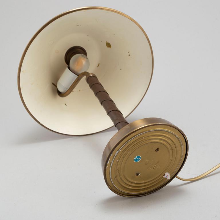 A 1940's brass table lamp.