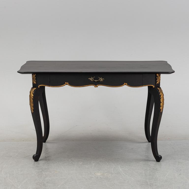 A painted desk with later parts, late 19th Century.