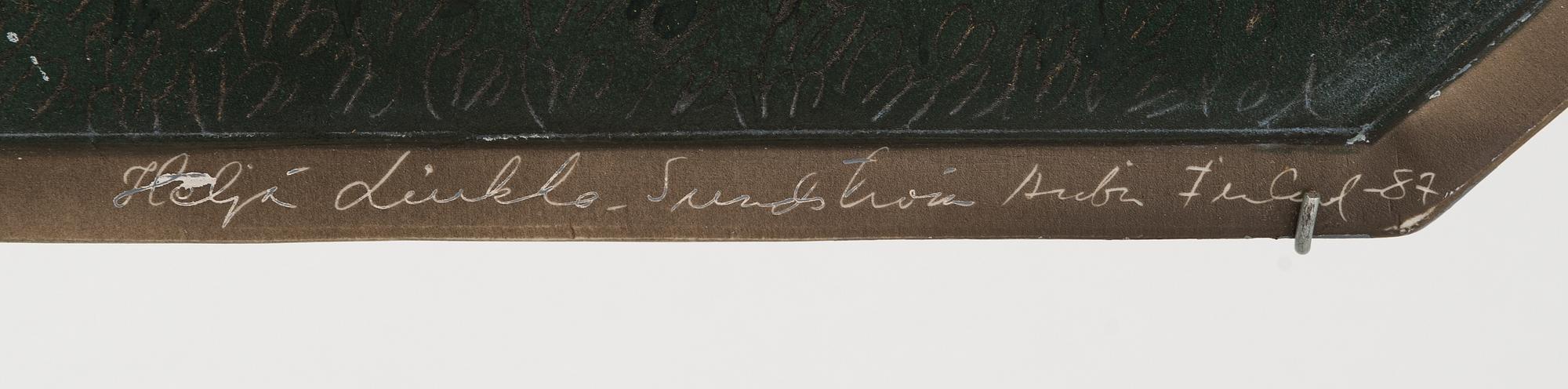 Heljä Liukko-Sundström, A ceramic painting signed Heljä Liukko-Sundström Arabia Finland -87.