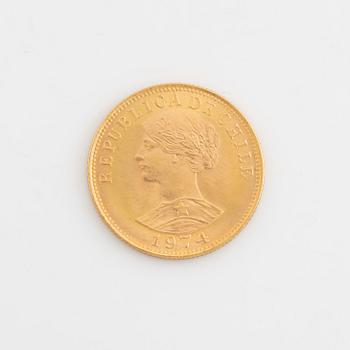 A Chilean goldcoin, 50 Pesos 1974.
