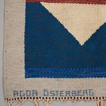 Agda Österberg, MATTO, a flat weave, ca 230 x 156 cm, signed AGDA ÖSTERBERG, Sweden around 1960.