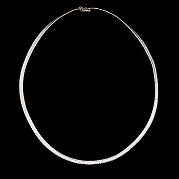 COLLIER, 18K vitguld. Total vikt ca 20 g.
