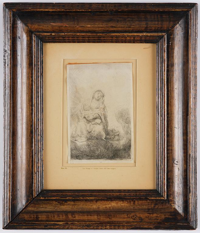 Rembrandt Harmensz van Rijn, "Virgin and child in the clouds".