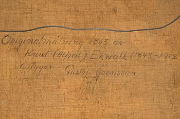 Knut Ekwall, oil on canvas ,signed and dated 1863.