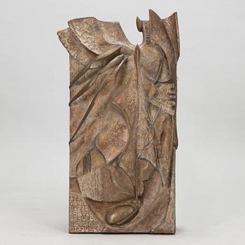 Marjatta Weckström, relief, brons, signerad MW och daterad 79.