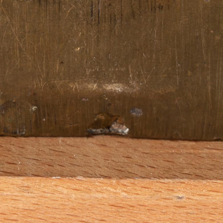 IKON, triptyk, mässing samt emalj, Ryssland 1800-tal.