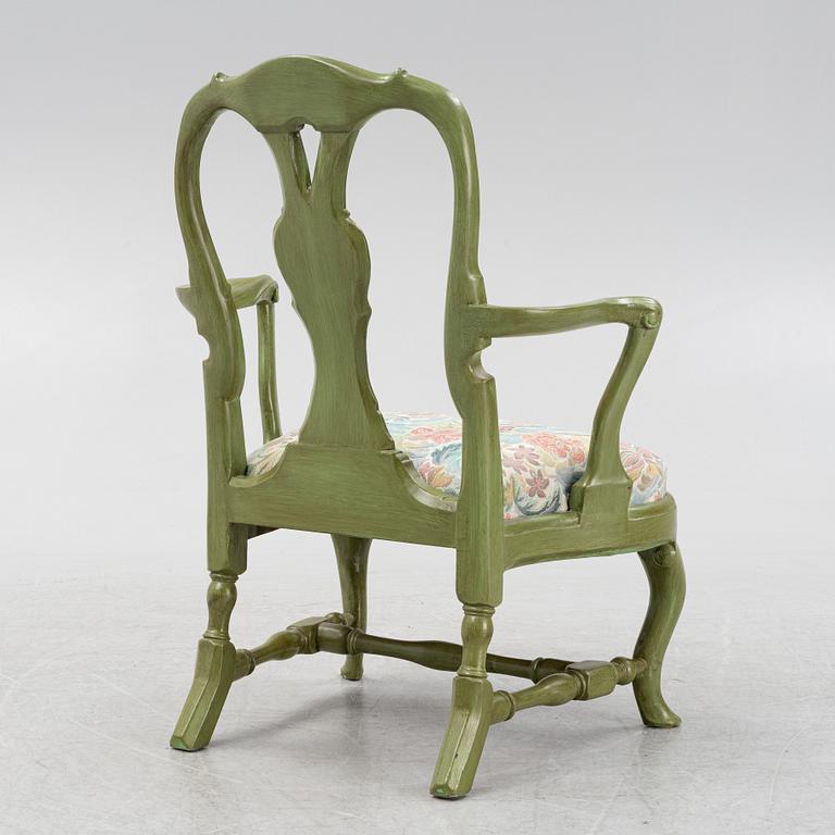 A Rococo armchair, second half of the 20th century.