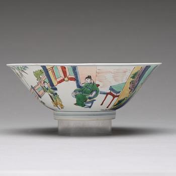 A famille verte conical bowl, Qing dynasty, Kangxi (1662-1722).