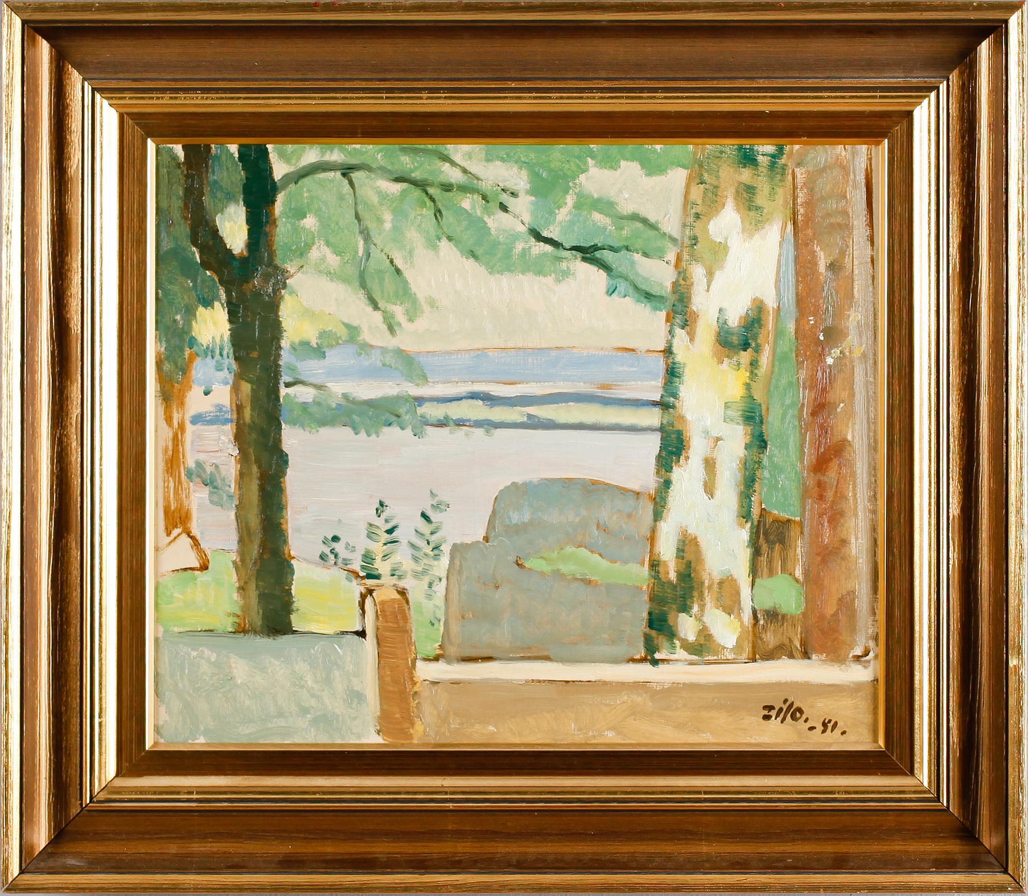 GUNNAR ZILO, olja på pannå, signerad och daterad -50.