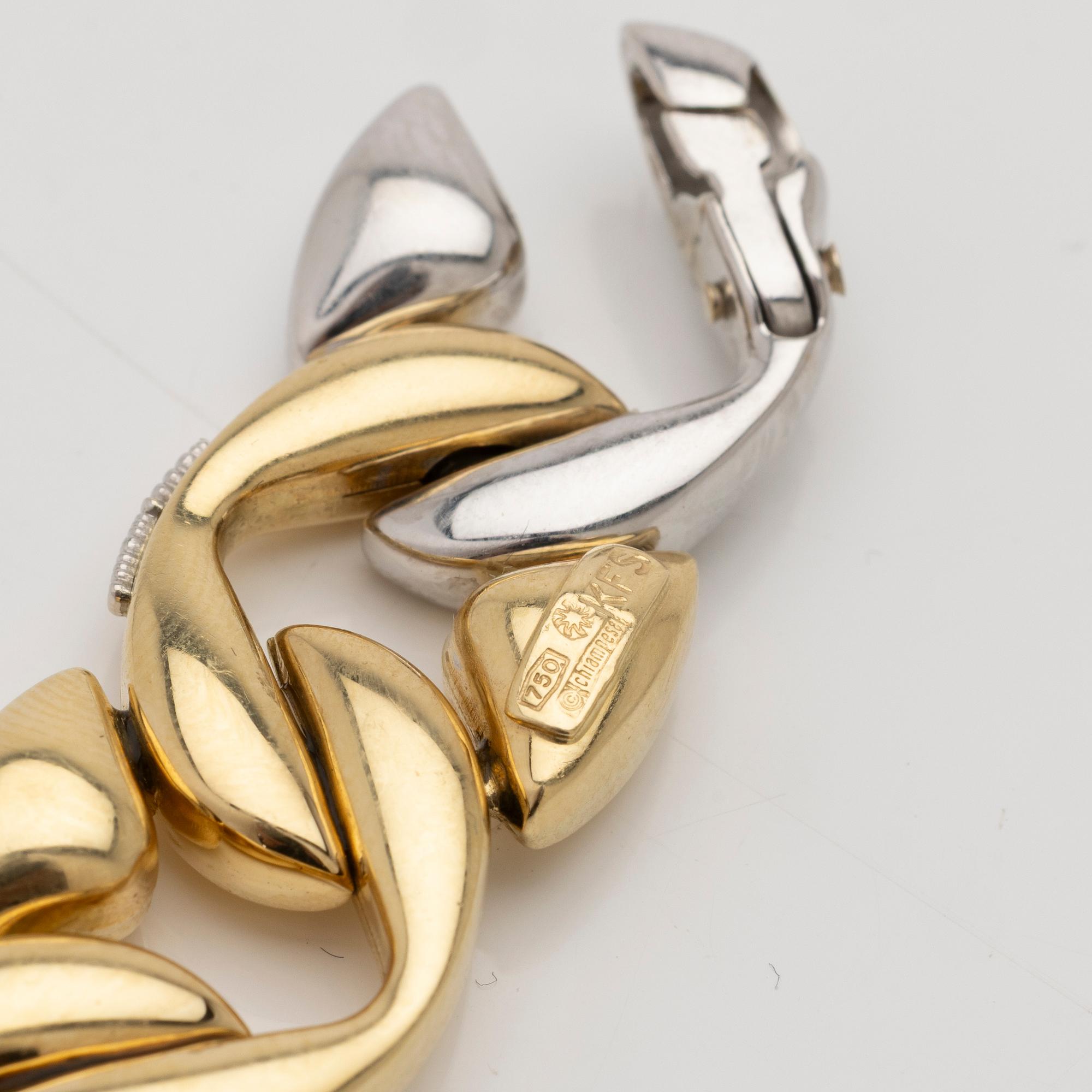 Armband 18K guld med diamanter, Chiampesan, Italien.