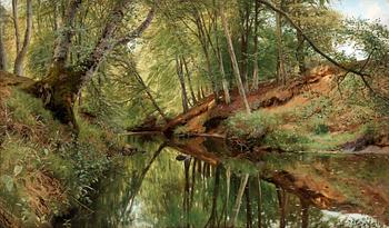 1004. Peder Mork Mönsted, "Ån i Saeby Skov" (The river in Saeby Skov).