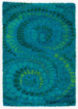 Marjatta Metsovaara, a 'Rinkula' rug, Wittrup Rya Botnia, Denmark, c. 200 x 140 cm.