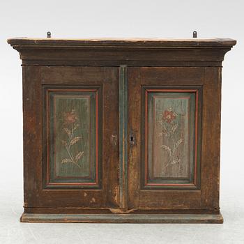 Hanging cabinet, folk art, 19th century.