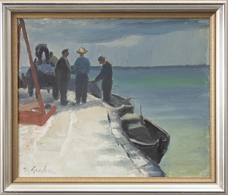 Hjalmar Grahn, "Fiskare på brygga".