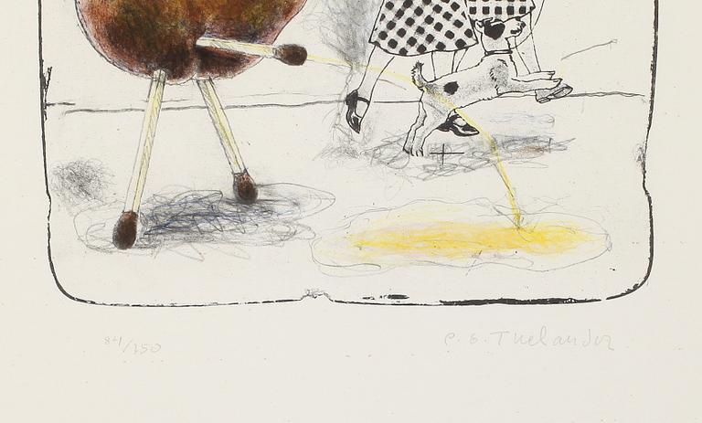 PÄR GUNNAR THELANDER, färglitografi, signerad, numrerad 84/150.