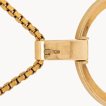 Collier med hänge, 18k med briljanter.