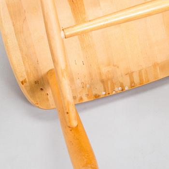 Carl Malmsten, a set of six "Lilla Åland" chairs, Stolab, dated 1990-1992.