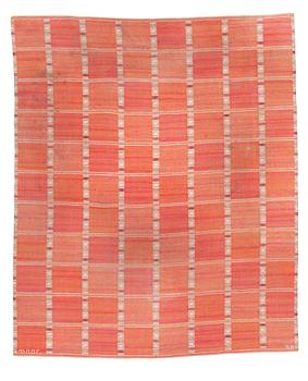 CARPET. "Falurutan, röd". Flat weave. 260,5 x 217,5 cm. Signed AB MMF BN.