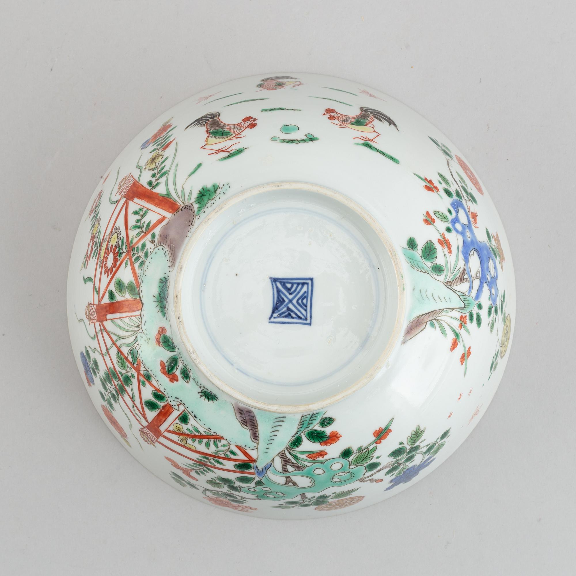 Skål, porslin, Qingdynastin, Kangxi (1662-1722).