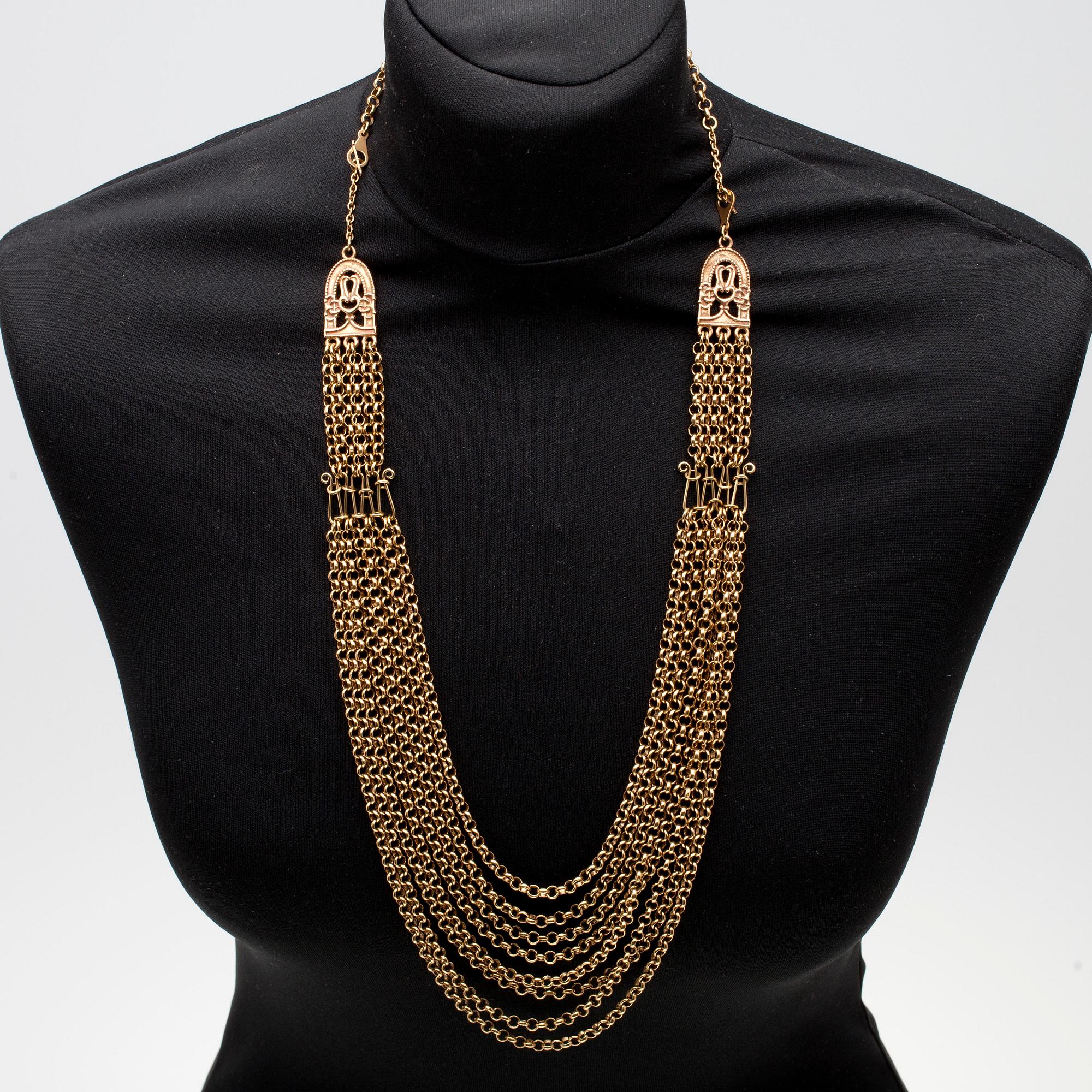 HALSSMYCKE och ARMBAND, brons, Kalevala Koru "Hämäläinen juhlakääty". 1900-talets slut/2000-tal.