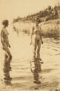 ANDERS ZORN, etching, 1913, signed in pencil.