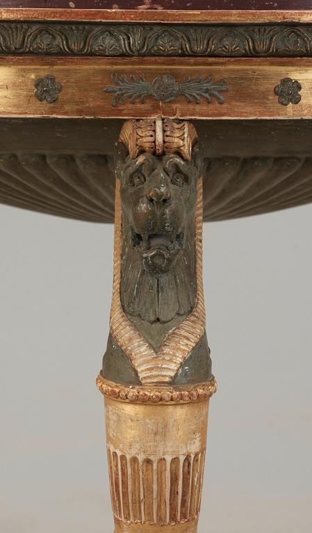 A late Gustavian early 19th century console table.