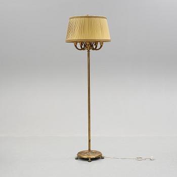 GOLVLAMPA, mässing, empirestil, 1900 första hälft.