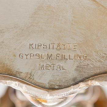 Kynttilänjalkoja, 3 kpl, hopea, Kultakeskus Hämeenlinna 1980 ja 1985.