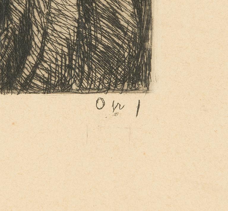 Anna Ancher, etching.