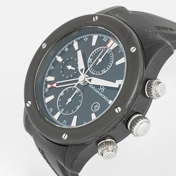 Sjöö Sandström, UTC Extreme Black II, chronograph, wristwatch, 44,5 mm.