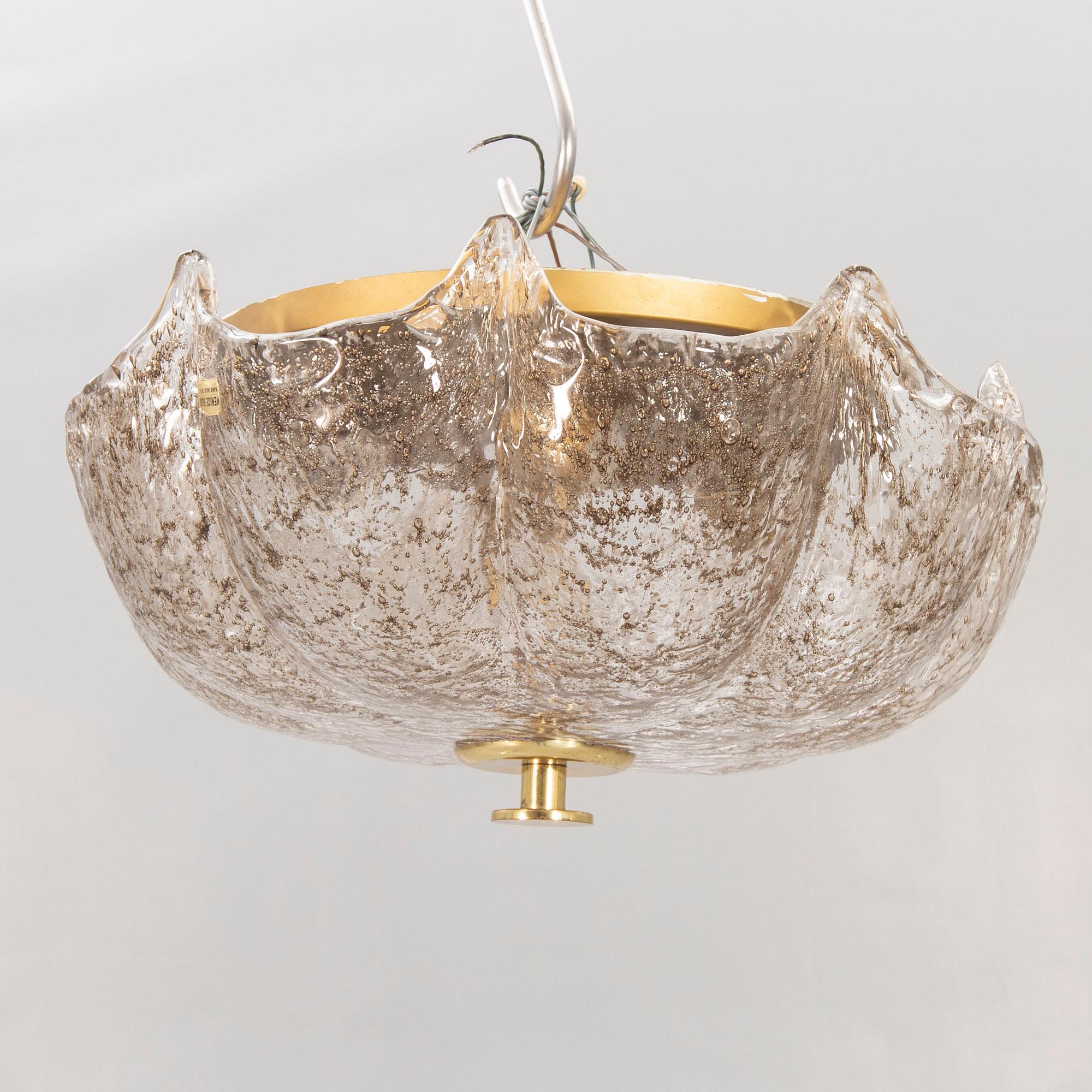 Ceiling lamp, Kaiser Leuchten, label marked, 1970s-80s.