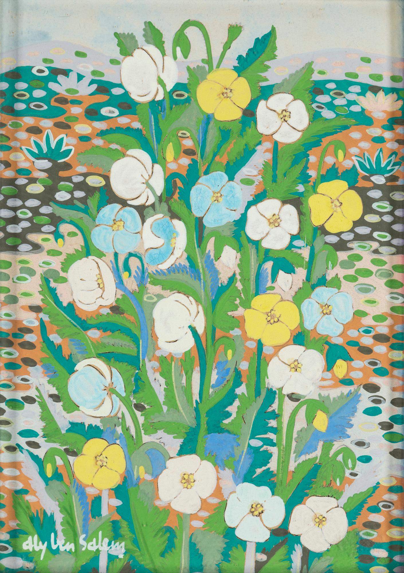 ALY BEN SALEM, gouache, signerad.