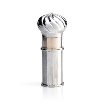 Anders Ericson, a silver, part gilt, pepper grinder, Kristianstad 1971.
