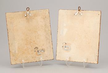VÄGGPLAKETTER, marmor, Italien 1800/1900-tal.