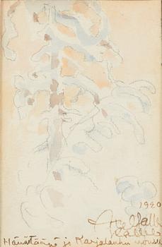 Akseli Gallen-Kallela, watercolour, signed and dated 1920.