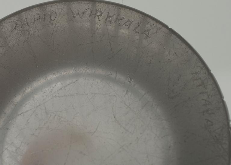 TAPIO WIRKKALA, VAS, glas, "Fölfot" 3215, signerad Tapio Wirkkala Iittala.