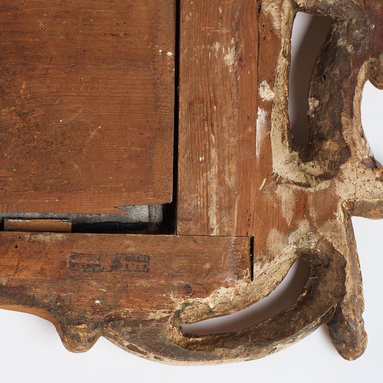 SPEGELLAMPETT, för två ljus, av Johan Åkerblad 1769 (mästare i Stockholm 1758-1799), rokoko.