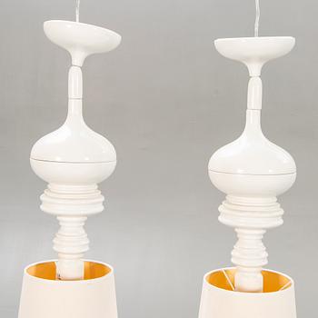 Jaime Hayón ceiling lights a pair of "Josephine pendant" Bosa for Metalarte 2000s.