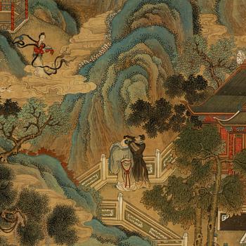 Tang Yin, copy after, ink and scolour on silk. Qing dynasty, late 19th/early 20th century.