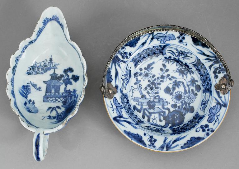 SÅSSNIPA och FAT, porslin, Kina, Qingdynastin, 1700-tal.