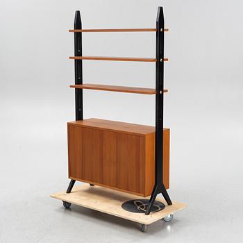 A teak veneered bokkcase, Sweden, 1950's.