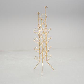 VINSTÄLL / LJUSSTAKE, mässing, Lindås, 1900-talets andra hälft.