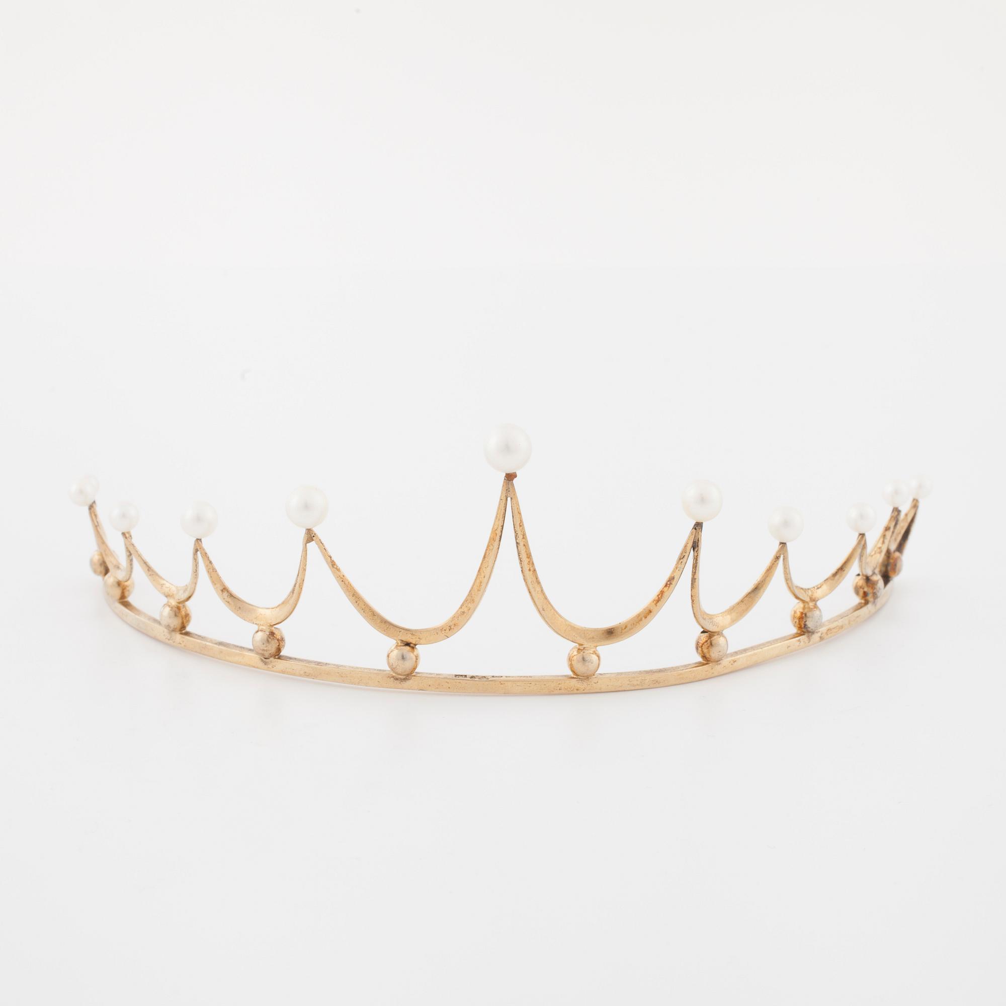 A cultured pearl tiara by Ceson, Göteborg, 1959.