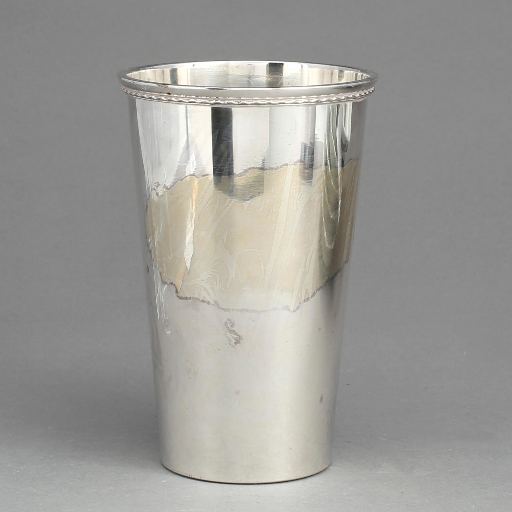 BÄGARE, silver, Sven Arne Gillgren, GAB, Stockholm, 1970. Vikt ca 470 gram.