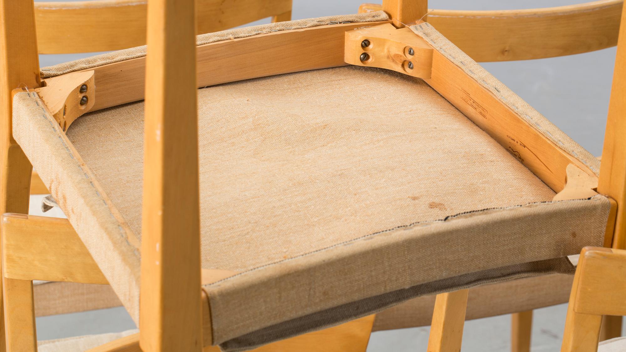 BRUNO MATHSSON, stolar 10 st, "Mimat", Matsson International Värnamo.