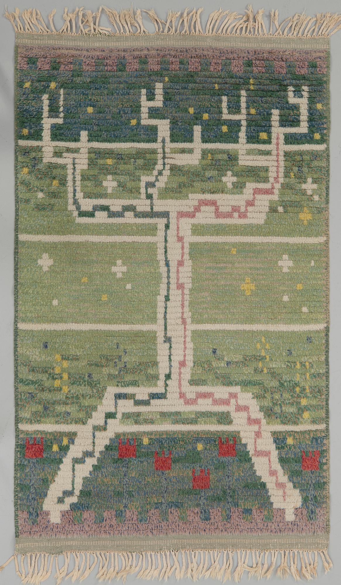Sigvard Bernadotte, Rug, rya, Nils Nessim's Textile Studios, Kristianstad.