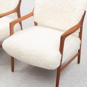 Inge Andersson, a pair of "Joel" armchairs, Bröderna Anderssons industrier, Sweden, 1950's.