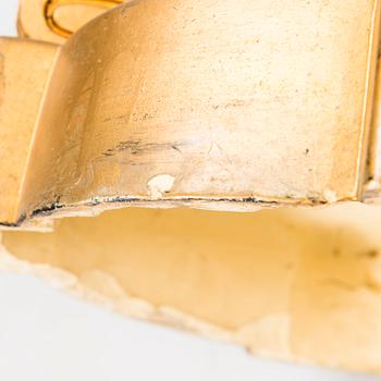 A late 19th Century bronzed ceramic pedestal manufactured by Andstens, Helsinki.