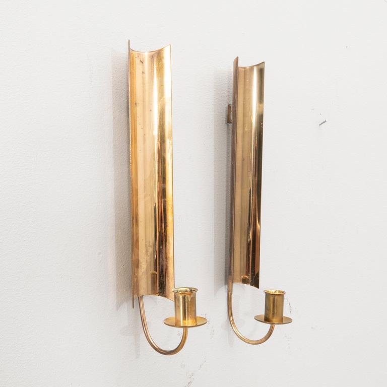 Pierre Forssell, wall sconces, a pair, "Reflex", Skultuna, 1990-94.